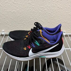 Nike Black Running Shoes with Multicolor Accents